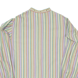 Womens Printed Top Green Long Sleeve Striped L