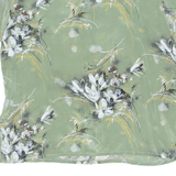 Womens Printed Blouse Green V-Neck Floral XL