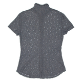 GUESS Sheer Womens Printed Blouse Grey Floral M