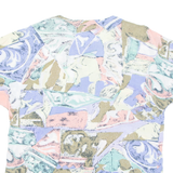 Womens Printed Blouse Blue Viscose Crazy Pattern S