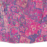 Womens Printed Blouse Purple V-Neck Long Sleeve Floral 2XL