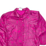 Womens Printed Blouse Pink Long Sleeve Paisley S
