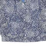 Womens Printed Blouse Blue V-Neck 3/4 Sleeve Spotted XL