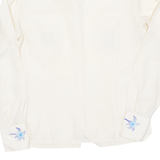 Womens Printed Blouse Cream Long Sleeve Floral S