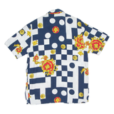 Womens Printed Blouse Blue Crazy Pattern UK 14