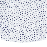 Womens Printed Shirt White Long Sleeve Spotted M