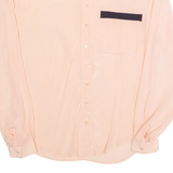 ANTONELLI Womens Blouse Shirt Pink Collared Long Sleeve 90s Silk M