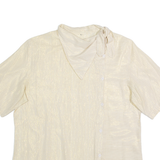 Womens Blouse Gold 90s Striped L