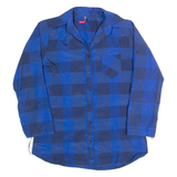 RED QUEEN Womens Printed Shirt Blue Collared Long Sleeve Check M