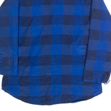 RED QUEEN Womens Printed Shirt Blue Collared Long Sleeve Check M