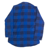 RED QUEEN Womens Printed Shirt Blue Collared Long Sleeve Check M