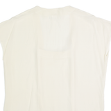 SCHILD Womens Oversized Blouse Cream 90s Silk S