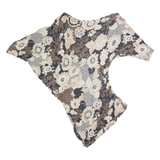 NORTHLAND Womens Printed Blouse Black Floral M