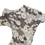 NORTHLAND Womens Printed Blouse Black Floral M