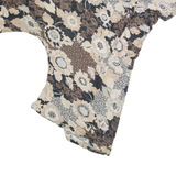 NORTHLAND Womens Printed Blouse Black Floral M