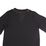 FIORELLA RUBINO Womens Oversized Blouse Black V-Neck M