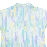 SHE'S A LADY Womens Printed Shirt Blue Collared 90s Crazy Pattern M