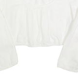 GOSSI Womens Cropped Top White Long Sleeve S