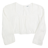 GOSSI Womens Cropped Top White Long Sleeve S