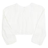 GOSSI Womens Cropped Top White Long Sleeve S