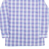 Mens Shirt Blue Check Long Sleeve S