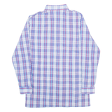Mens Shirt Blue Check Long Sleeve S
