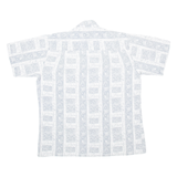 GO WEST Mens Shirt Grey Crazy Pattern L