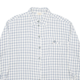 NEWPORT Mens Shirt White Check Long Sleeve 2XL