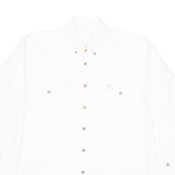 THE EARTH COLLECTION Mens Formal Shirt White Long Sleeve M
