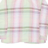 WORLD TRIBU Mens Shirt Green Check Long Sleeve L