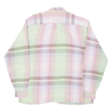 WORLD TRIBU Mens Shirt Green Check Long Sleeve L