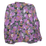 Womens Shirt Purple Crazy Pattern Long Sleeve S
