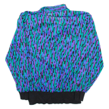 PRESENCE Womens Shirt Blue Crazy Pattern Long Sleeve L