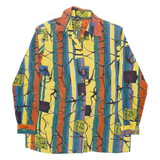 PARK LANE Womens Shirt Green Striped Long Sleeve M