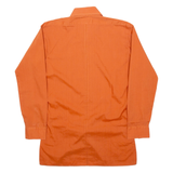 SILVER HORSE Mens Plain Shirt Orange Long Sleeve M