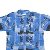 SCHILD Mens Shirt Blue Crazy Pattern XL