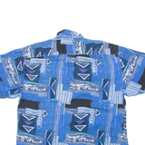 SCHILD Mens Shirt Blue Crazy Pattern XL