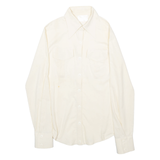 BRABEK DESIGN Womens Plain Shirt Beige Long Sleeve S