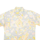 Mens Shirt Grey Crazy Pattern M