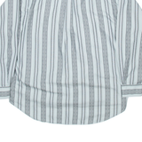 CALL UP Mens Shirt Blue Striped Long Sleeve XL