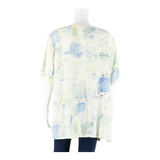 Womens Printed Blouse Cream 90s Crazy Pattern L