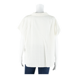 Womens Blouse Cream Collared L