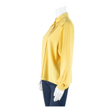 MARIS Womens Shirt Yellow Collared Long Sleeve 90s M