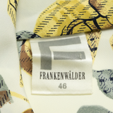 FRANKEN WALDER Womens Printed Shirt Cream Collared 90s Floral L