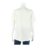 Womens Shirt Blouse Cream Collared M