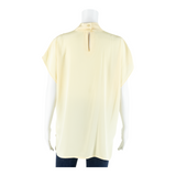 TRU Womens Blouse Yellow Collared 90s M