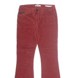 LOIS Womens Velvet Trousers Red Regular Bootcut W31 L32