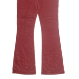LOIS Womens Velvet Trousers Red Regular Bootcut W31 L32