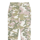 URBAN CLASSICS Camo Cargo Womens Trousers Green Regular Tapered W28 L30