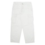 FSBN Cargo Mens Trousers Grey Loose Straight W34 L27